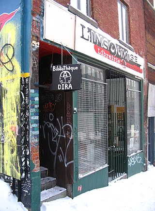 <span class="mw-page-title-main">Infoshop</span> Space that serves as a node for the distribution of political, subcultural and radical information