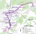 Luxembourg tram network Luxembourgish map