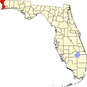 Localisation de Comté d'Escambia(Escambia County)