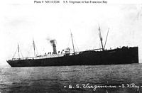 USS Virginian, WW1 Mule ship, used for Seagoing cowboys after WW2 SS Virginian (1903).jpg