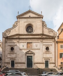 Sant'Agostino, Rome, by multiple architects, 1483, with three pediments, including a squashed one in the middle Sant' Agostino (Rom).jpg