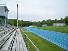 The school track surrounds the football field. WMCHS track.jpg