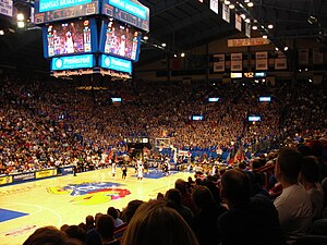 Allen Fieldhouse, home of the Jayhawks since 1955 Allen Fieldhouse.jpg