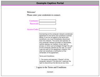 <span class="mw-page-title-main">Captive portal</span> Web page displayed to new users of a network