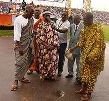 Pouring of a libation at a ceremony in Bouake, Ivory Coast Cichefstradi.jpg