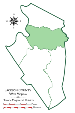 Location of Ravenswood District in Jackson County