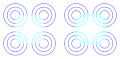 Optical illusion - subjectively constructed cyan sqare filter above blue cirles.gif