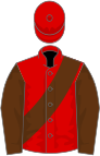 Red, brown sash and sleeves