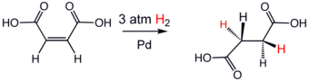 Hydrogenation of maleic acid