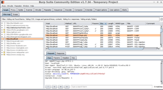 <span class="mw-page-title-main">Burp Suite</span> Web security software