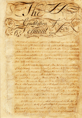 <span class="mw-page-title-main">Constitution of Vermont (1777)</span>