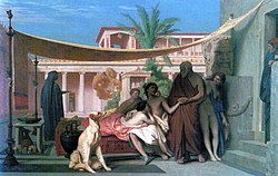 Socrates seeking Alcibiades in the house of Aspasia 1861