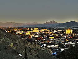 Panorama view of downtown Copiapó, from La Cruz Hill