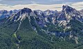 Dunsinane on the left, with Precipice Peak on the right. West aspect.