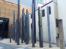 Edge of the Trees, artwork in the museum forecourt, installed in 1995. Entry point 2.jpg