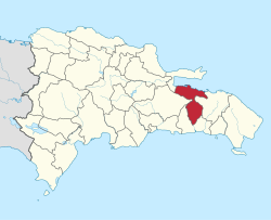 Location of the Hato Mayor Province