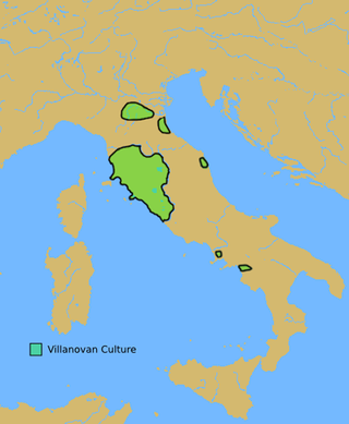 <span class="mw-page-title-main">Villanovan culture</span> Iron age culture in Italy