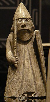 Photograph of one of the Lewis chessmen