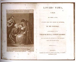 <i>Lovers Vows</i> 1798 play by Elizabeth Inchbald