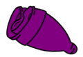 Folded Menstrual cup