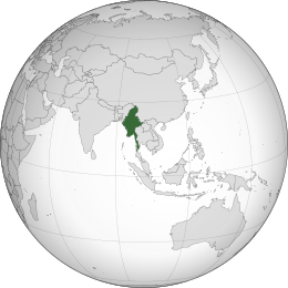 Birmania/Myanmar - Localizzazione
