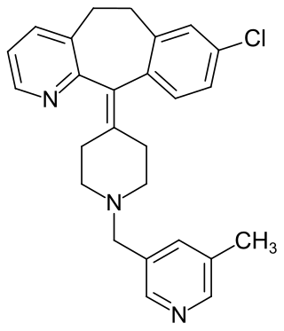 <span class="mw-page-title-main">Rupatadine</span> Second generation H1-antihistamine