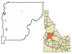 Location of Donnelly in Valley County, Idaho.