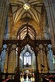 The rood screen, nave and west window