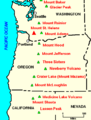 Image 22Notable volcanoes in the US portion of the Cascades (from Cascade Range)