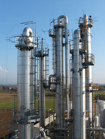 A double effect distillation plant.