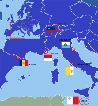 <span class="mw-page-title-main">European microstates</span> European sovereign states having very small population or very small land area