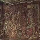 Floating Figures Dancing, mural, circa 850, Indian