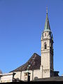 Menara gereja dari barat