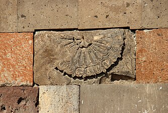 Sundial on the exterior of the drum