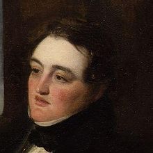 Painting of James as a young man, cropped from a larger painting