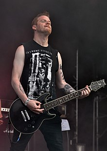 Kenney performing with Anaal Nathrakh in 2013