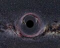 An artist's portrayal of a black hole in the Milky Way Galaxy.