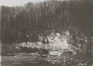 Gibbon River bridge near Beryl Spring, 1912