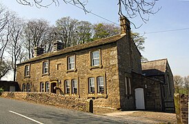 Hall beside road to Pikeber at junction with B6478 - geograph.org.uk - 6473893.jpg