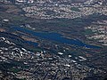 Strathclyde Country Park en Strathclyde Loch vanuit de lucht