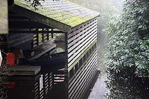 2. Boathouse at Landgoed Jagtlust in 's Gravelande in fog Marlies Bouten