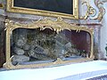 The sarcophagus of "Saint Clemens" at the Parish church of St. Gallus and Ulrich, Kißlegg, Germany.