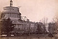 Image 86The U.S. Capitol dome was under construction during Lincoln's first inauguration on March 4, 1861, five weeks before the start of the American Civil War. (from Washington, D.C.)