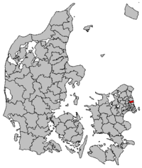 Lage von Lyngby-Taarbæk Kommune in Dänemark