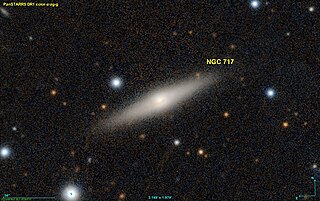 <span class="mw-page-title-main">NGC 717</span> Lenticular galaxy in constellation Andromeda