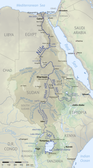 <span class="mw-page-title-main">Nile Basin</span> Part of Africa drained by the Nile River and its tributaries