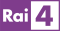 Rai 4's second and previous logo was used from 18 May 2010 to 11 September 2016.