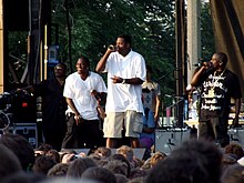 Pusha T and No Malice of Clipse performing with Ab-Liva from the Re-Up Gang. Re-Up Gang.jpg