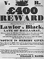 Reward for the capture of Lalor and Black