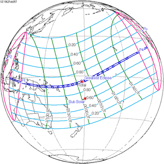 <span class="mw-page-title-main">Solar eclipse of February 5, 1962</span> Total eclipse